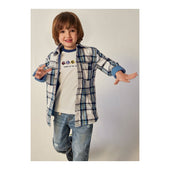 Mayoral Boys Blue Check Overshirt